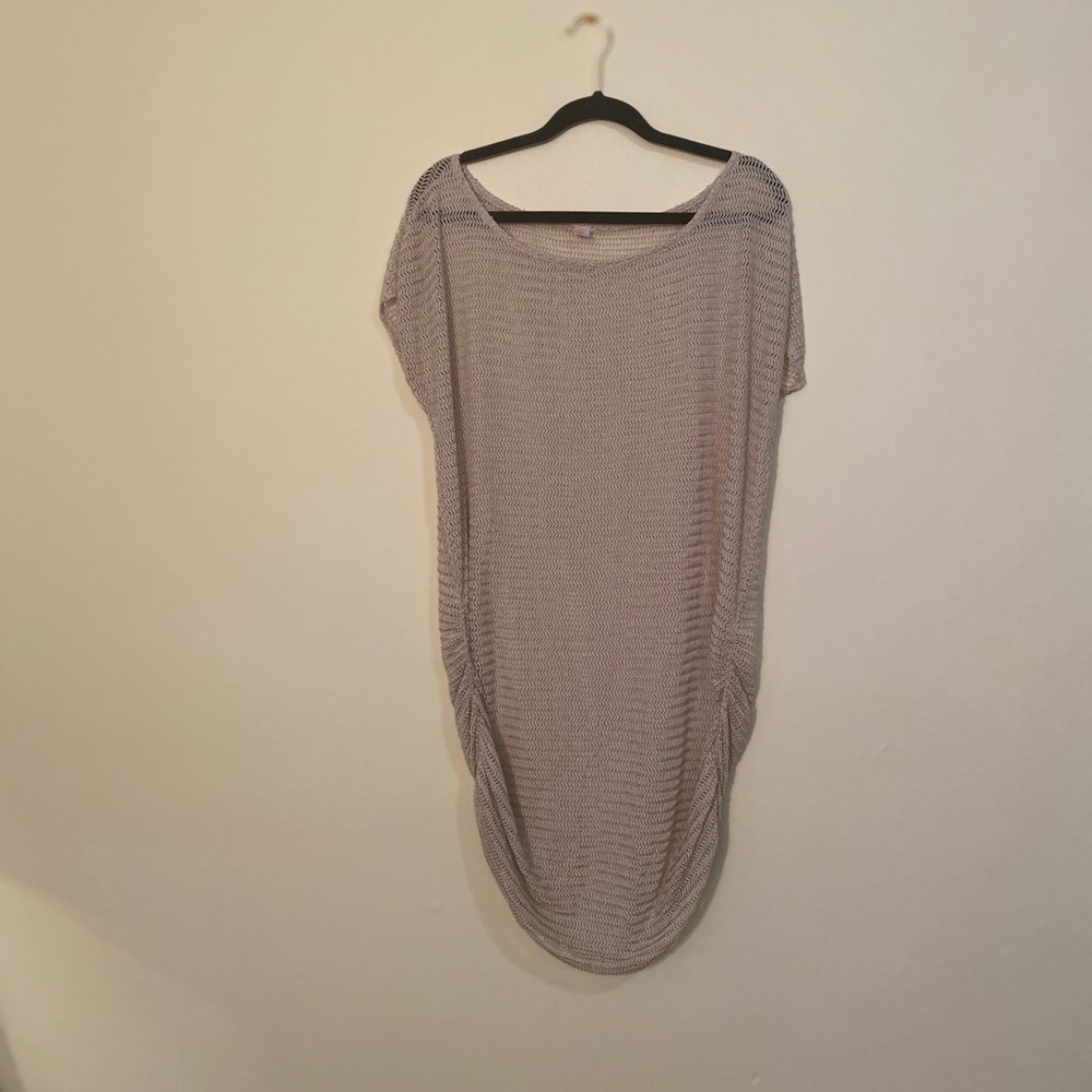 Tan swim suit cover